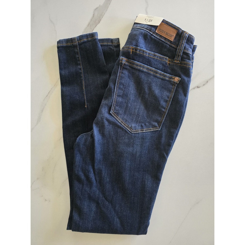 NWT Judy Blue JB82408DK Size 1/25 High Waist Skinny Jeans Dark Wash Stretch